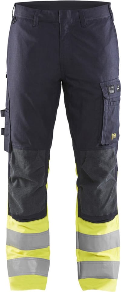 Blaklader Multinorm werkbroek Inherent met stretch 1787-1512 - Marine/High Vis Geel - C44