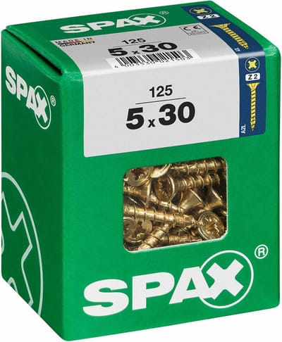 Spax Universele Schroef Yellox Verzonken Kop Pozi - 5x30mm - 125 Stuks