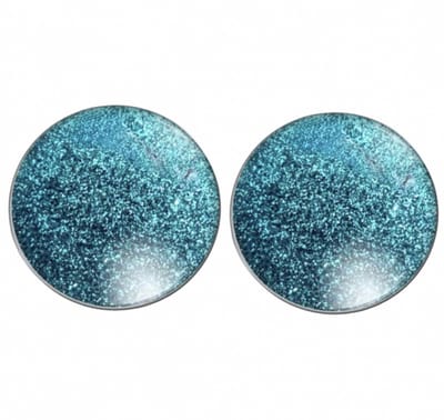 Clip oorbellen- Turquoise- Luca- geen gaatje- 2 cm- Charme Bijoux