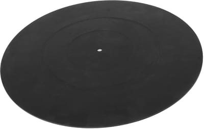 Dailygoods - Draaitafel Slipmat - Antistatisch - Zacht Rubber - Zwart - LP Platenspeler Pad - Geschikt voor Fonograaf - 12 inch
