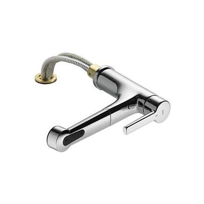 KWC SUNO single lever sink mixer with pull-out shower for installation below window 10.171.053.000FL