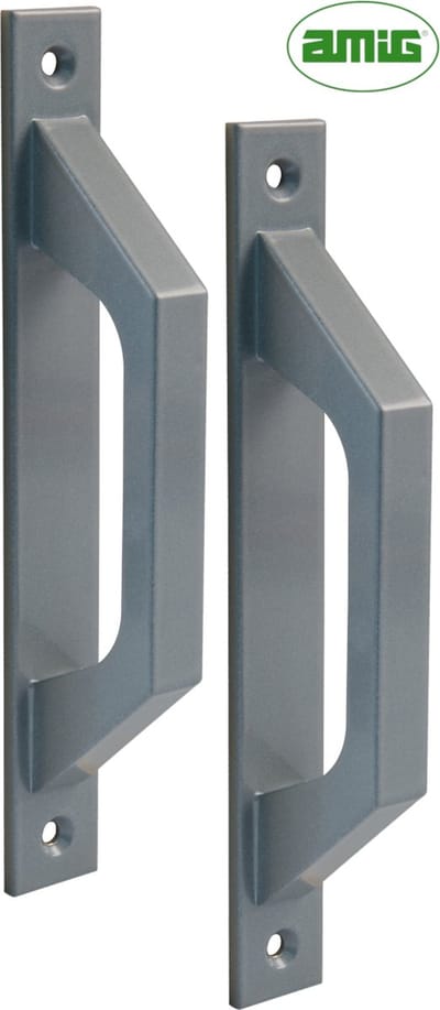 AMIG Deurgreep Schuifdeur – 198x25mm – Aluminium – Loftdeur - Mat Zilver - 2 Stuks
