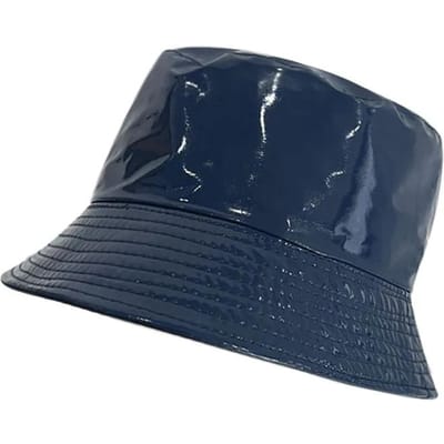 Stijlvolle Glanzende Hip-Hop Bucket Hat voor Dames Heren PU Leer Waterafstotend Panama Pet Zomer Visser Pet Bob Zon Hoed Visser Pet Vloot