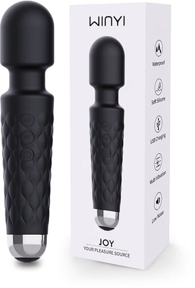 WINYI JOY - magic wand vibrator - massagestaaf - sex toys - clitoris stimulator - waterdicht - stille vibrator - draadloos - oplaadbaar - zwart