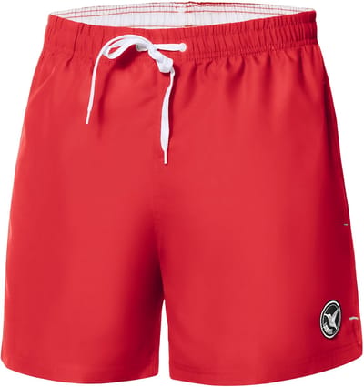 Ladeheid LA-LA40-198-SWS Heren Zwembroek - Zwemshorts - met zijzakken en achterzak - sneldrogend - met binnenslip van mesh - Koordsluiting - Polyester - Rood - XXL