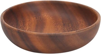Houten slakom - Acacia serveerschaal voor fruitsalades - Snackschaal (17.5 * 4cm)