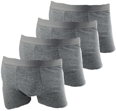BamBella ® - Boxershorts - 4 stuks - maat S/M - katoenen Boxer short onderbroek lang grijs heren onderbroeken