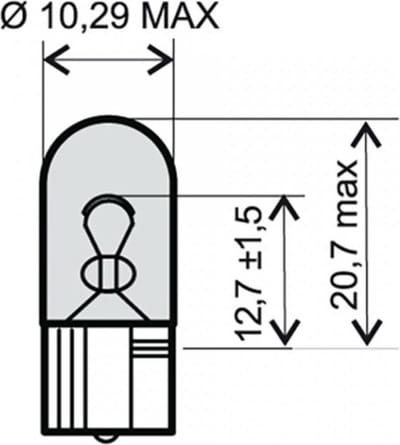Lampje wit W3W 12V 3W controlelampje verlichting RMS voor motor auto per 10 Nieuw