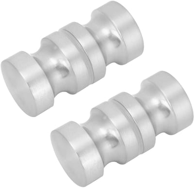 Dailygoods- Douchedeurgreep Aluminium - Glazen Deurgreep - Badkamerdeurgreep - 2 Stuks - 6,2 x 3 cm - Schroeven 3 cm