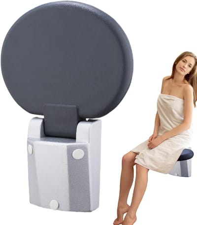 Douchestoel - Wandmontage Kruk - Veilig Douchen - Opvouwbaar Ontwerp - Compact - Wit