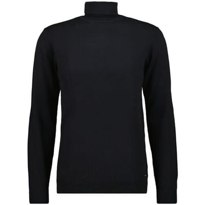 Ragman Trui Col Cotton Cashmere Uni Zwart / male
