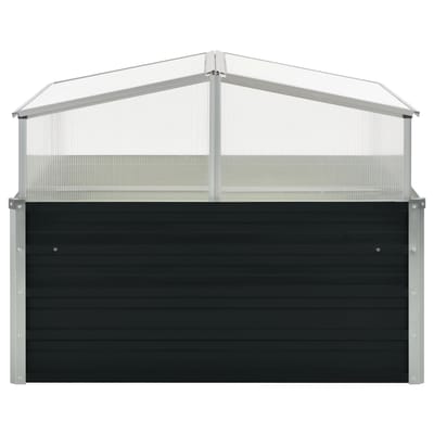 vidaXL - Tuinkas - 100x100x77 - cm - gegalvaniseerd - staal - antraciet