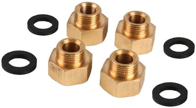 Dailygoods - Messing Slangaansluiting - Keukenadapter - Robuust en betrouwbaar - Messingkleur - Slangkoppeling - Geschikt voor hoge druk - Keukentoepa...