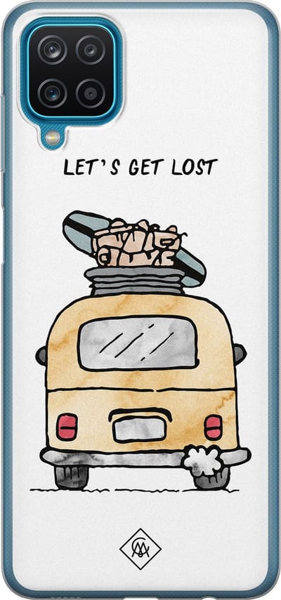 Casimoda® hoesje - Geschikt voor Samsung A12 - Let's Get Lost - Backcover - Siliconen/TPU - Multi
