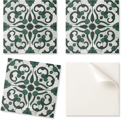 Esthetische vinyl wandtegels met plantenprint en ornamenten, 20x20x20 cm