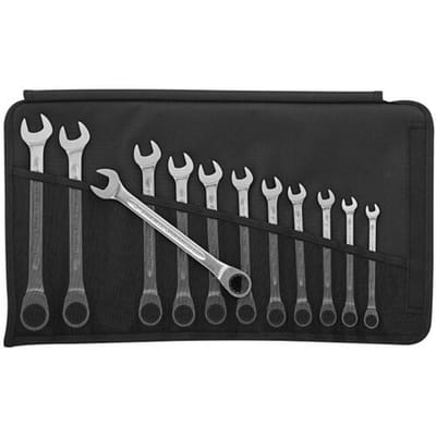 Stahlwille 96401712 17F/12 Steek-ringratelsleutelset Sleutelbreedte (metrisch) 8 - 19 mm