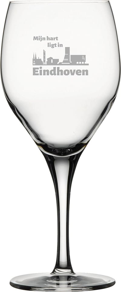 Gegraveerde Rode wijnglas 42,5cl Eindhoven