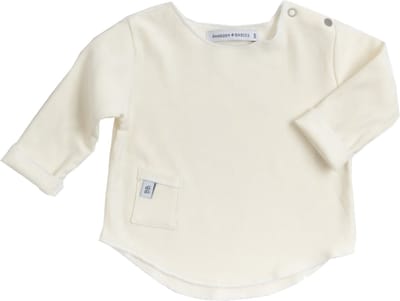 Bamboom T-shirt Lange Mouw Crème 1 Mnd