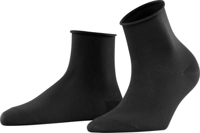 FALKE Cotton Touch eenkleurig katoen sokken dames zwart - maat 35-38