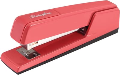 Robuuste Metalen Nietmachine Rood - Tot 30 Vel - Blokkeervrij Kantoorapparaat