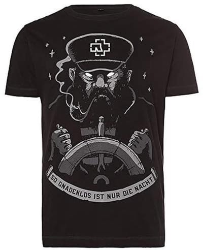 Unisex T-shirt Seemann - Zwart met Multicolor Print