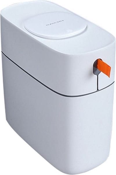 DrPhone KPB1 – Prullenbak Met Kliksysteem – 14 Liter Prullenbak – Mooi Design - Huishoudelijke prullenbak Met Nette Design – Wit