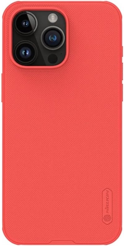 Geschikt voor Nillkin Apple iPhone 15 Pro Super Frosted Shield Hoesje - Rood