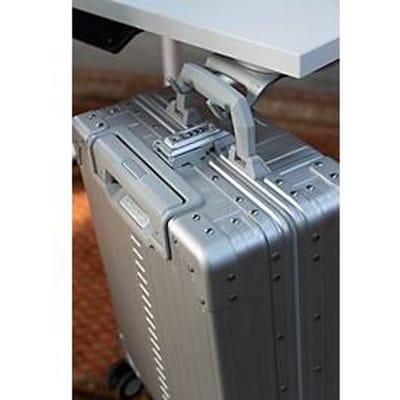 Kofferhouder actiHook, voor actiCase koffers, tot 20 kg, 360° draaibaar, schroefverbinding, L 188 x B 120 x H 40 mm, aluminium, zilver