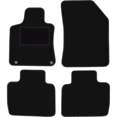 Zwarte veloursmatten voor: Peugeot 508 II sedan, stationwagen, liftback (2018-)
