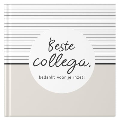 Fyllbooks - Afscheidsboek Collega - Invulboek - Afscheid Collega - Afscheidscadeau - Stripes - Geschikt voor: 62 Personen