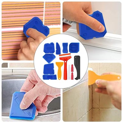 13-delige set plastic kitverwijderaar kit spreider kitspatel glaslijm afwerkingsgereedschap blue