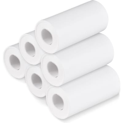 Thermisch papier rol 57*30mm Printpapier voor etikettenprinter Kinderen Instant Camera Navul Printpapier, 6 rolls