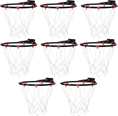 8x Mini Basketbal Netten Vervanging voor Kleine Basketbal Velgen (20-26 cm)