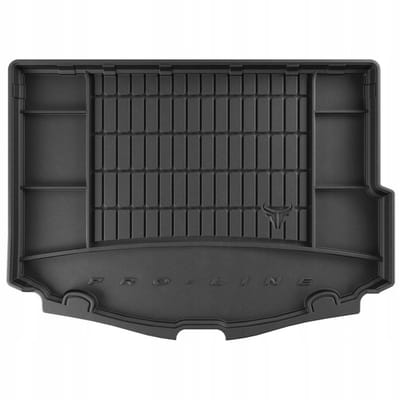 Premium Rubberen Kofferbakmat met Organizer Functie - Geschikt voor RENAULT Scenic IV (2016-heden) - Bovenste Laadvloer - Hoogwaardig TPE - Geurloos - Zwart