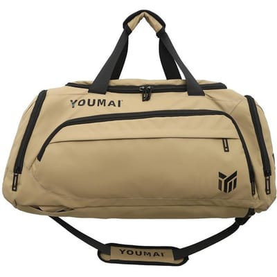 Sac de Voyage Court Terme Sac Duffel Multifonctionnel Portable Grande Capacité Séparation Humide et Sec Peut Se Porter en Sac à Dos Sac de Sport pour la Salle de Sport kaki