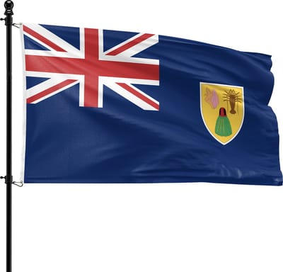 VlagDirect - Turks- en Caicos vlag - Turks- en Caicoseilanden vlag - 90 x 150 cm.
