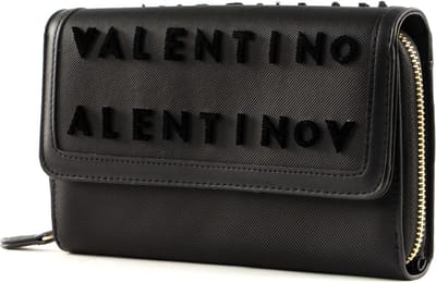 VALENTINO Portemonnee Schoudertas Concorde Wallet with Shoulder Strap Nero Zwart