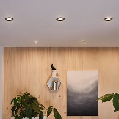 Inbouwlamp Nova Plus zwenkbaar IP65 rond 93 mm 30° GU5,3 / GU10 max. 35W 230/12V dimbaar Zwart mat