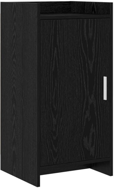 vidaXL - Dressoir - Zwart - eiken - 40 - x - 36 - x - 80 - cm - Bewerkt - hout