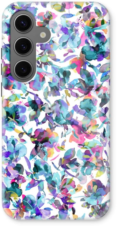 Case Company® - Hoesje geschikt voor Samsung Galaxy S24 hoesje - Hibiscus Flowers - Tough Case - Maximale Bescherming alle Kanten en Schermrand