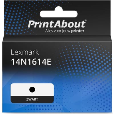 PrintAbout huismerk Inktcartridge 14N1614E (150XL) Zwart Hoge capaciteit Geschikt voor Lexmark