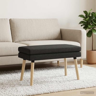 vidaXL - Dubbel-laags - bank - Zwart - 80 - x - 40 - x - 47 - cm - Stof