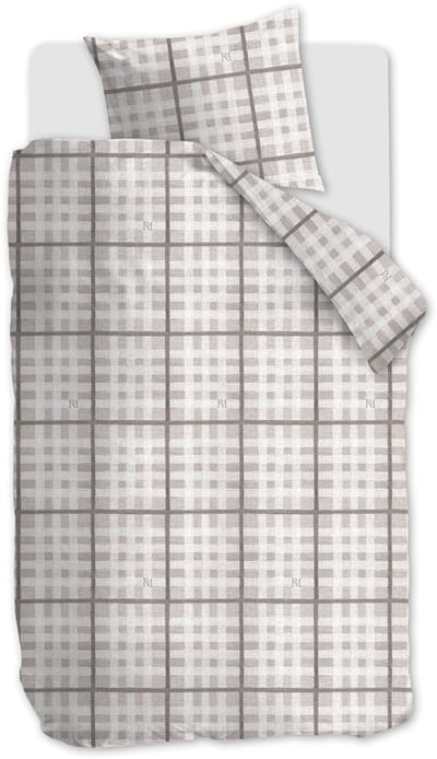 Rivièra Maison - Brody dekbedovertrek - Eenpersoons - 140x200/220 cm - Zand