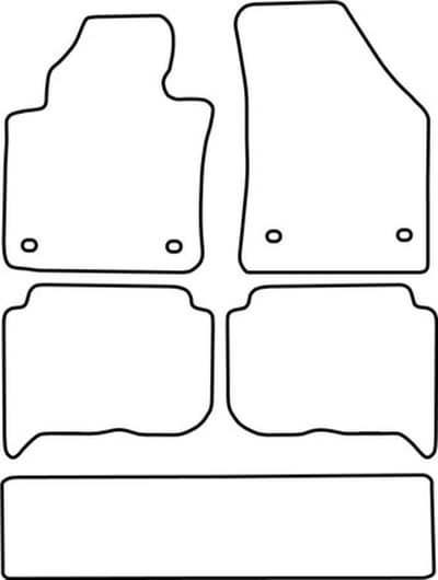 Automatten | Mattenset Volkswagen Touran - 2003 - 2007