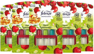 Febreze 3Volution Navullingen - Apple Crumble - 5 x 20 ml Voordeelverpakking - Limited Edition