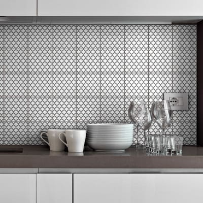 Muurstickers voor keuken en badkamer - 30 Oosterse Blida cementtegelstickers - 30 stickers 20x20cm
