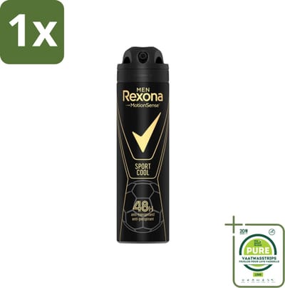 1 x Rexona Men - Sport Cool - Deodorant Spray - Anti Transpirant - 150 ml - Sport Deodorant - Anti Transpirant - Zweetvermindering - Deodorant Spray - Mannelijke Deodorant