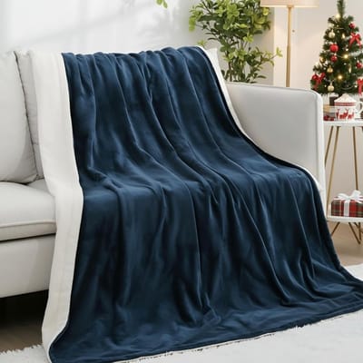 RONN® Elektrische Deken 2 Persoons - Elektrische Deken - Deken - Blauw - 180cm x 130cm x 3cm