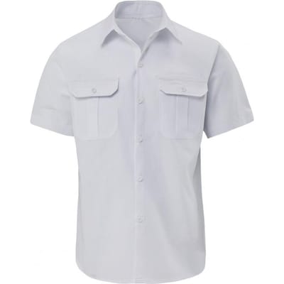 Heren Zomer Cargo Shirt Effen Kleur Enkelrijig Losse Omgeslagen Kraag Korte Mouwen Zacht Ademend Lichtgewicht Vest Maar M wit