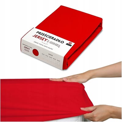 Jersey Hoeslaken 60x120 cm Rood met Elastiek - Gaja